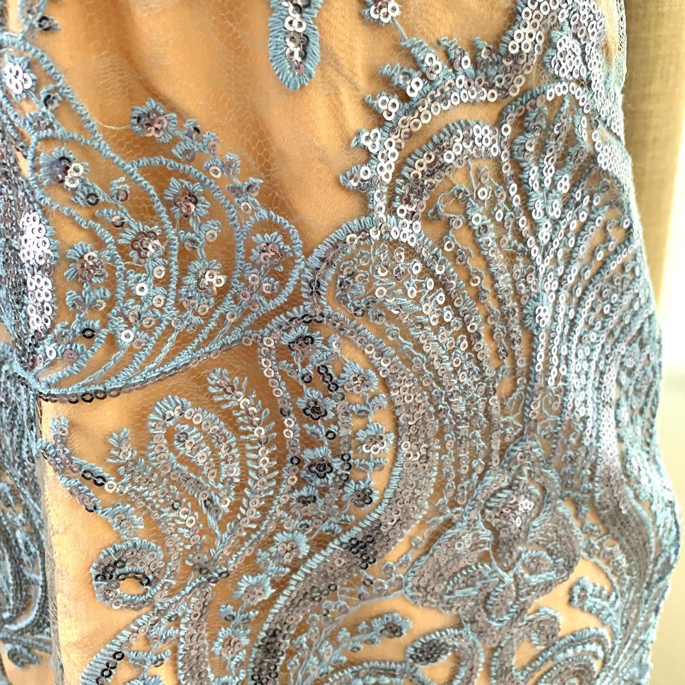 Free People Night Shimmers Sequin Mini Dress in Blue - Picture 7 of 15